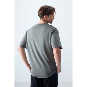 เสื้อยืดผู้ชาย Khaki Air Jones ผ้าฝ้าย 100% เนื้อหนานุ่ม พิมพ์ลาย ทรงโอเวอร์ไซส์ สำหรับใส่ลำลอง - Product Image 5