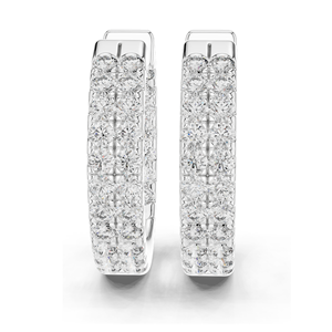 Pendientes de Aro con Diamantes de Laboratorio de 0.72 CT, Claridad VVS-VS, Color EF, Oro de 18KT, 14KT, 10KT y Plata 925, Oro Rosa, Amarillo, Blanco - Product Image 2