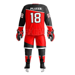 Uniforme de hockey sur glace pour hommes à séchage rapide fabriqué avec un tissu extensible pour un confort et un mouvement parfaits - Product Image 5