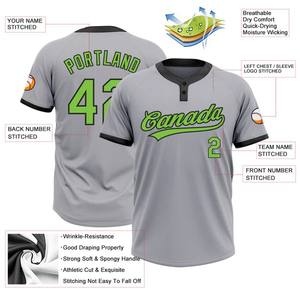Camiseta de Béisbol Personalizable de Alto Rendimiento con Tapeta de Dos Botones y Tejido Transpirable para Deportes de Equipo y Entrenamiento Atlético - Product Image 3