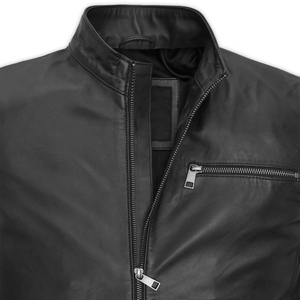 Chaqueta de invierno de cuero para hombre a precios al por mayor chaquetas de motorista de cuero genuino para hombre chaqueta de cuero original de alta calidad para hombre - Product Image 3