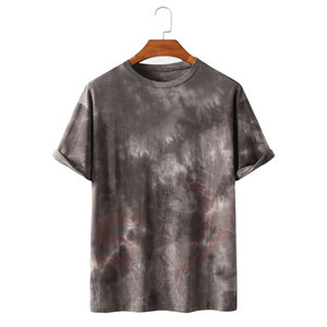 2023 été Offres Spéciales hommes lavage à l'acide T-Shirt personnalisé à manches courtes 100% coton Polyester/coton matériel tricoté tissu - Product Image 2