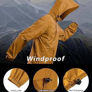 <b>Jacket</b> for Hiking Travel From Pakistan High Street OEM Service <b>Men's</b> <b>Lightweight</b> Waterproof Hooded Rain <b>Jacket</b> Outdoor Raincoat - Product Image 3