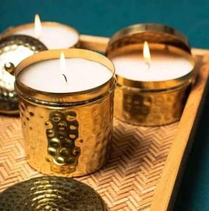 การออกแบบที่ยอดเยี่ยมชามเทียนเหล็กใช้สําหรับตกแต่งบ้านตกแต่ง Diwali ตกแต่งชามโลหะทําด้วยมือสําหรับเทียน - Product Image 1