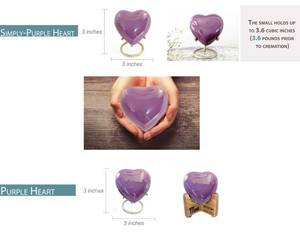 Pequeños Recuerdos de Cremación en Forma de Corazón con Base, Incluyen Urnas de Metal de Alto Brillo con Nuevo Diseño, Urnas de Latón Económicas para Cenizas Humanas - Product Image 4