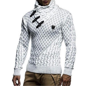 Suéter de cuello alto de moda de invierno para hombre, jersey de manga larga suave ajustado, transpirable, cómodo, anticontracción, ropa para exteriores - Product Image 4