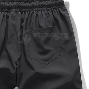 Shorts décontractés pour hommes 100% coton, couleur unie, haute qualité, design personnalisé, respirants, taille élastique, style streetwear, vente en gros - Product Image 4
