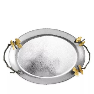 Elegante Bandeja de Servicio Decorativa Hecha a Mano de Metal para Sala de Estar y Espacios de Hostelería, Ecológica, Apta para Lavavajillas, Precio al por Mayor - Product Image 1