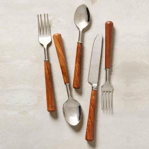 Best Design Stainless Steel <b>Gold</b> Polished Flatware Set with Unique Long Round Design Hole End Handle Cutlery Set - Product Image 4