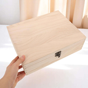 Boîte à bijoux en bois massif de luxe, fabriquée à la main, avec serrure, rangement à 2 niveaux pour bijoux - Product Image 1