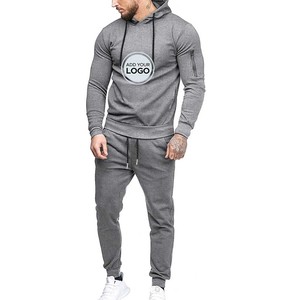Ensemble de survêtement pour homme 2 pièces, sweat-shirt à capuche, ensemble de jogging athlétique, tenue décontractée avec poches, survêtement Triblend 2 pièces - Product Image 2