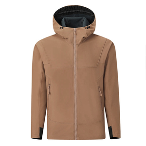 แจ็คเก็ตผู้ชายกลางแจ้งเสื้อโค้ทมีฮู้ดแขนยาวกันลมกันน้ำสีทึบสำหรับผู้ชายออกแบบได้ตามต้องการ - Product Image 6