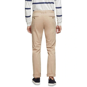 Pantalones chinos de algodón informales de cintura alta para hombre, pantalones ligeros de cintura alta con patrón recto, logotipo personalizado, servicio OEM del fabricante directo - Product Image 4