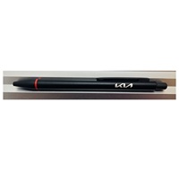 Bolígrafo de Metal Gris de Lujo Kia de Alta Demanda, Totalmente Negro con Borde Rojo, Juego de Regalo Empresarial con Logotipo Personalizado, Impresión Serigráfica para Empleados de Oficina
