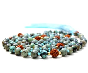 Collares de cuentas artesanales de 108 nudos, estilo Mala, espirituales, de yoga, bohemios, para hombre, de artista indio, con cuentas de moda - Product Image 3