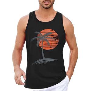 Camiseta sin mangas de verano para hombre, chaleco sólido de estilo callejero, Camiseta deportiva informal para gimnasio, camiseta muscular de punto de algodón transpirable - Product Image 1