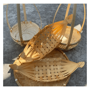 Barco de Bambú Tejido a Mano, Hecho a Mano con Bambú para Servir Alimentos y Decoración de Interiores Tradicional, Hecho en Vietnam - Product Image 3