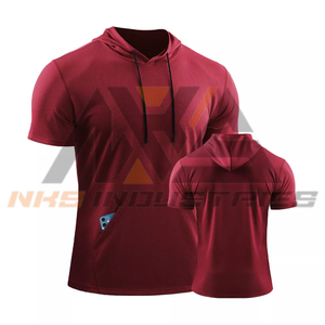 Trendy Men's 100% Polyester <b>Short</b> <b>Sleeve</b> <b>Hoodie</b> Designer Pattern Breathable Fitness Tee for Active Summer Training Size 6XL - Product Image 5