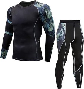 Ensemble de chemises et de pantalons de compression simples de couleur unie blanche entièrement personnalisés avec votre propre logo Combinaisons de compression - Product Image 6