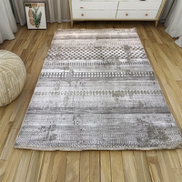 Goldenmoon Luxury Hotel Style Abstract Polypropylene Wall to Wall Rug Cushioned Stain Resistant & Non-Slip Home Car Golf Use