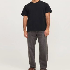 เสื้อยืดโอเวอร์ไซส์คุณภาพสูง ผ้าคอตตอน 100% คอกลม ทรงยูนิเซ็กซ์ เสื้อยืดเปล่าสไตล์วินเทจ ทรงหลวมไหล่ตก เสื้อยืดทรงบ็อกซี่ รับผลิตแบบ OEM - Product Image 2