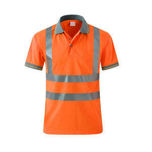 Camiseta de Trabajo de Seguridad Reflectante para Hombre, Logotipo Personalizado, Manga Larga, en Tejido de Punto Cómodo de Poliéster y Algodón - Product Image 2