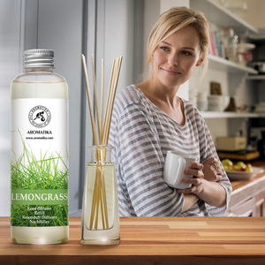 Aromatika Natural Lemongrass Aroma <b>Diffuser</b> Refill Liquid 200ml Long Lasting <b>Room</b> Fragrance Reed <b>Diffuser</b> Oil - Product Image 6