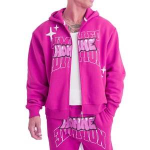 Custom Flared Pants Sweat Suit Vintage Acid Wash Sun Faded for 100% Cotton Winter Men Tracksuit Fleece - Product Image 5