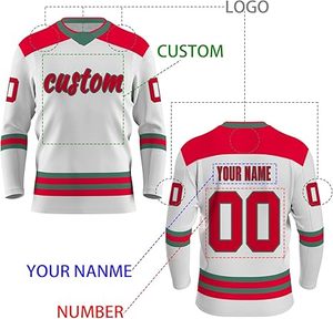 Uniforme de Hockey sobre Hielo para Adultos de Talla Grande, Diseño de Logotipo Personalizable, Transpirable, 100% Poliéster, Estilo Elegante, Muy Popular - Product Image 5