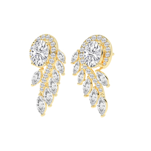 Pendientes Clásicos de Diamantes Brillantes para Mujer en Oro Amarillo Platino o Oro Blanco y Oro Rosa, de Estilo Clásico, De La Marca, De La Marca DE LA Marca - Product Image 2