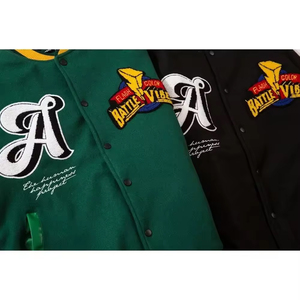 Ropa de calle para hombre, chaquetas con letras fabricadas en Pakistán, chaqueta con letras para hombre hecha a medida, nueva chaqueta con letras a la moda - Product Image 4