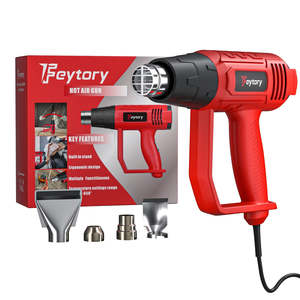 Pistola de Aire Caliente Profesional de 2000W con Doble Temperatura, Grado Industrial, Protección Contra Sobrecarga, 4 Boquillas, 60C-600C - Product Image 3