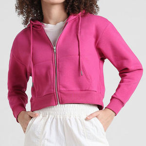 เสื้อฮู้ดครอปท็อปผู้หญิงแบบลำลอง เสื้อฮู้ดและเสื้อสเวตเชิร์ตผู้หญิงแบบสวมหัว ทรงโอเวอร์ไซส์สำหรับผู้หญิง - Product Image 6