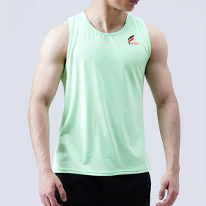 Camiseta sin Mangas Lisa para Hombre, Tejido Transpirable y Suave, Camiseta Deportiva para Hombre, Chaleco de Secado Rápido, Camiseta de Gimnasio y Fitness - Product Image 1