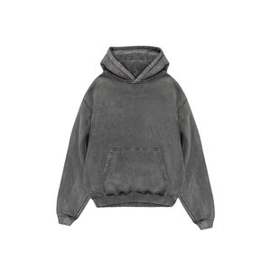 Acid Washed Storm 400GSM Sweat à capuche surdimensionné unisexe 100% coton pour l'hiver - Product Image 1
