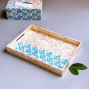 Plateau de service en nacre fait à la main du Vietnam Plateau décoratif élégant pour les repas de luxe, le service hôtelier, les cadeaux et la décoration intérieure - Product Image 6