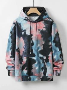 Sweat à capuche pour hommes en polyester personnalisé Tie Dye Sweats à capuche à manches longues pour hommes Top qualité Logo personnalisé Tie Die Sweat à capuche pour hommes - Product Image 3