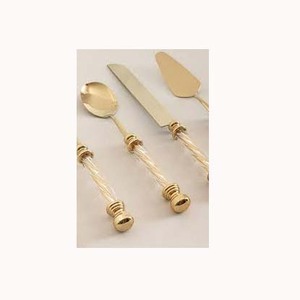 Amazing <b>Sale</b> <b>on</b> Excellent Quality Gold Embossed Design Home Hotel Usage Superior Cheese Cutting <b>Knife</b> <b>Set</b> - Product Image 6