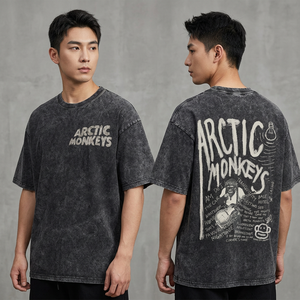 อาร์กติก มอนกี้ส์ เสื้อยืดแขนสั้นโอเวอร์ไซส์ผู้ชาย สไตล์สตรีท คอกลม ผ้าฝ้ายเจอร์ซีย์ พิมพ์ลายกราฟิก - Product Image 6