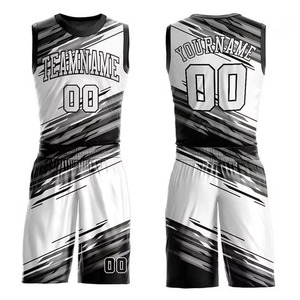 Precio ajustable uniforme de baloncesto personalizado para hombres alta calidad transpirable ligero antiarrugas equipo Jersey y pantalones cortos - Product Image 6