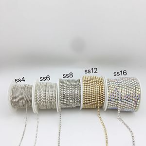 Sinrong ห่วงโซ่ประดับพลอยเทียมแบบเย็บลายจุดพร้อมห่วงโซ่สีสันสดใสแบบ DIY