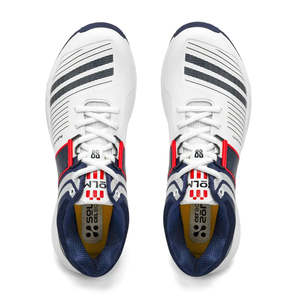 Chaussures de cricket et de gazon SOLM8 S8 3.0 pour l'été, respirantes, antidérapantes, à lacets, options de couleurs blanc/bleu marine - Product Image 2