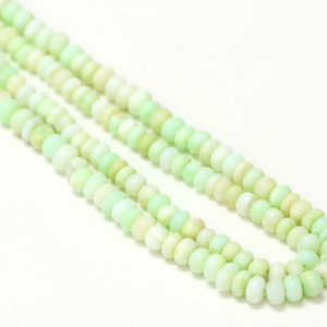 Hermosas Cuentas de Ópalo Verde Pálido en Forma de Rondel Liso, Cuentas de Piedras Preciosas de Rondel Liso Verde de 7-10 mm, Cuentas de Calidad AAA al por Mayor - Product Image 5