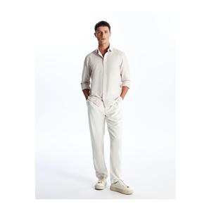 Camicia da uomo a righe a maniche lunghe in forma regolare - Product Image 2