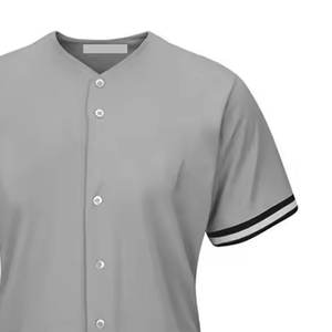 Personalizable 100% poliéster de alta calidad para adultos uniforme de béisbol con cuello en V de secado rápido cómodo transpirable servicio OEM bajo MOQ - Product Image 4