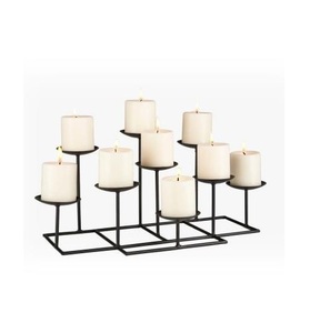 เชิงเทียนสีเงินมีขาตั้งสำหรับตกแต่งในร่มดีไซน์ใหม่ล่าสุดออกแบบด้วยโลหะแข็งที่วางเทียน - Product Image 3