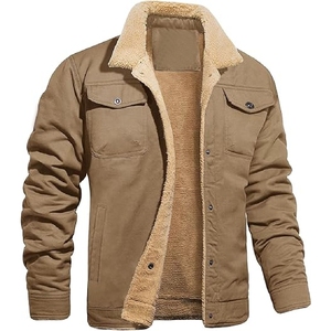 Nouvelle veste vintage en coton pour hommes, fermeture à glissière épaisse de style vintage pour veste d'hiver - Product Image 6