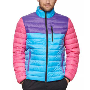 Vente en gros de veste d'hiver pour hommes avec logo personnalisé tissu matelassé respirant et imperméable rembourré brillant en duvet - Product Image 1