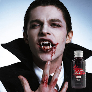 Set di FakeBlood di Halloween-4 bottiglie, diversi colori, effetto cruento realistico per il trucco Horror, Cosplay, scherzi per feste - Product Image 6