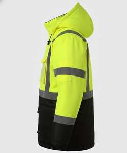 High Visibility Reflective <b>Hi</b> <b>Vis</b> Winter Workwear <b>Jackets</b> <b>Waterproof</b> Breathable Fabric for Construction Safety Workwear <b>Jackets</b> - Product Image 4